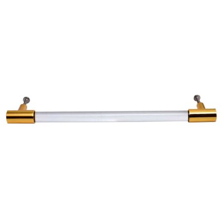 Clear Golden Large Cylinder Glass Door Handles